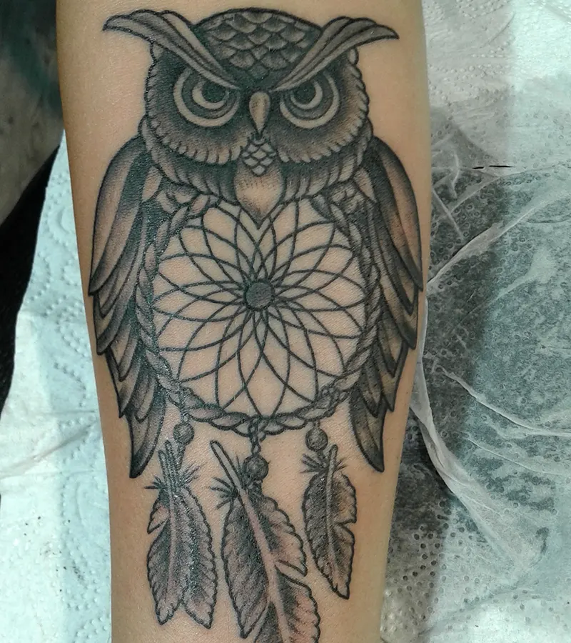 Tetovaža na ruci sova